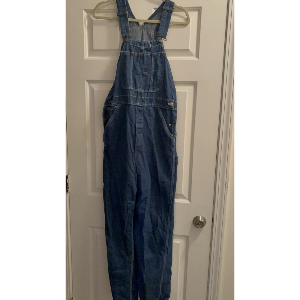 VTG Montgomery Ward Overalls Mens Blue Denim Workwear Painter Farmer Small